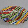 10 inch striped fused glass bowl