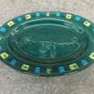 17 inch fused glass platter